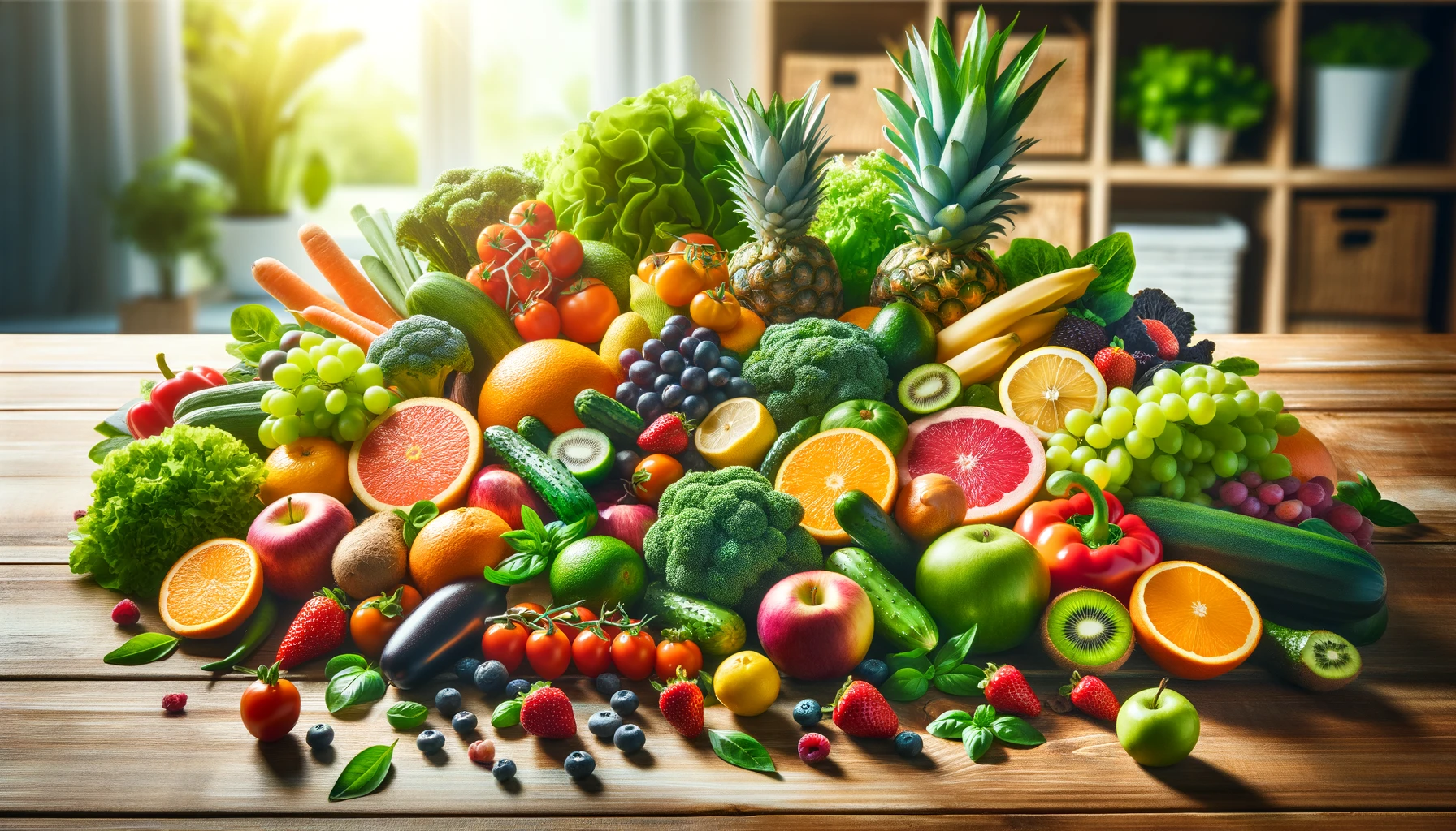 Colorful array of fresh fruits and vegetables symbolizing healthy eating habits, featured on Healthy Life - New Start blog.